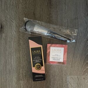 Laura Geller bundle Baked Blush-N-Bronze, foundation and brush